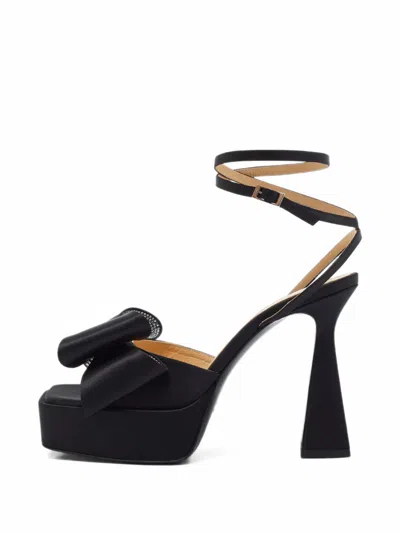 Pre-owned Mach&mach Le Cadeau Platform Sandals In Black