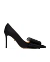 Mach&mach Le Cadeau Pointed High Heels In Black