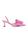 Mach&mach Le Cadeau Crystal-embellished Satin Slingback Pumps In Pink