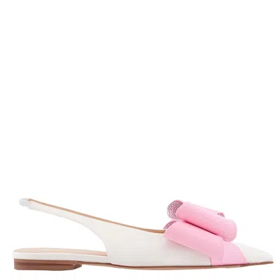 Mach&mach Mach & Mach Le Cadeau Slingback Flats In White