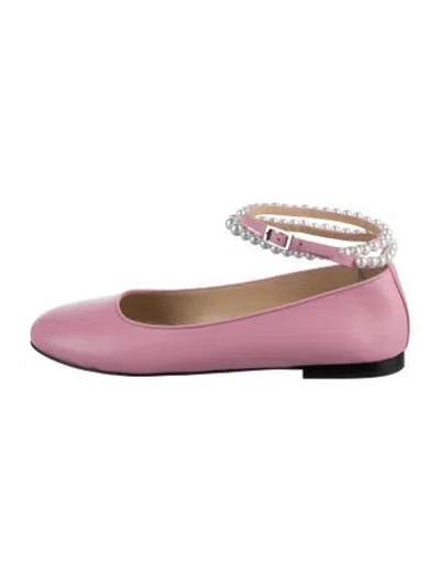 Pre-owned Mach&mach Leather Ballet Flats In Pink