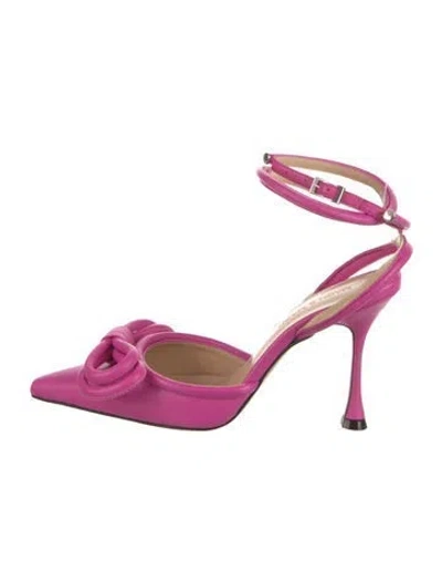 Pre-owned Mach&mach Leather D'orsay Pumps In Pink