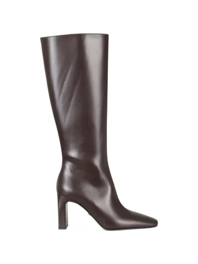 Mach&mach Leather Knee-high Boots In Brown
