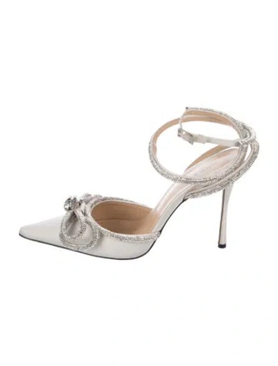 Pre-owned Mach&mach Leather Patterned Pumps In White