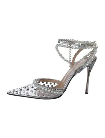Pre-owned Mach&mach Leather Patterned Slingback Pumps
