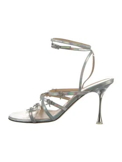 Pre-owned Mach&mach Leather Sandals In Gray