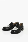 Mach&mach Leather Sirene Penny Loafers With Beads In Multi