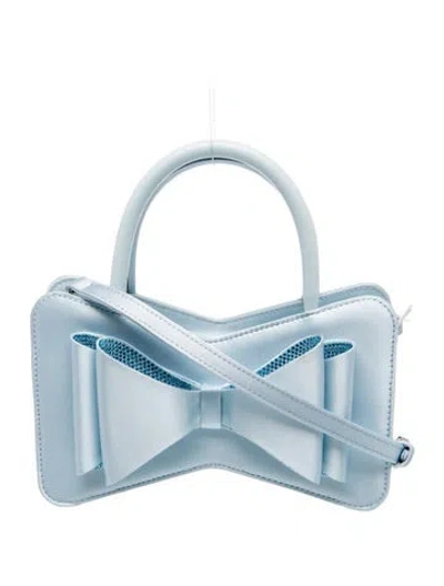 Pre-owned Mach&mach Leather Top Handle Bag W/ Tags In Blue