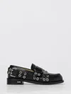 Mach&mach Mach & Mach Women Buckle Belt Vintage Loafers In Black