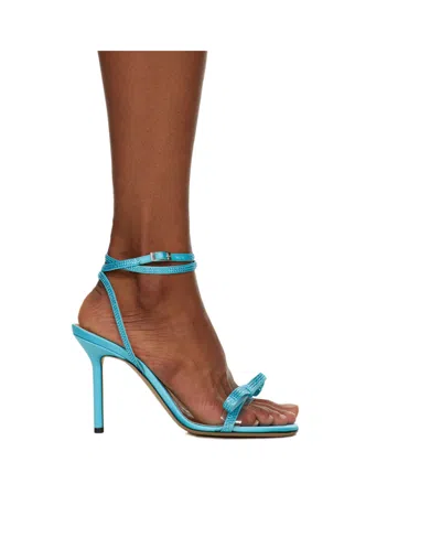 Mach&mach Logo High-heeled Sandals In Brown