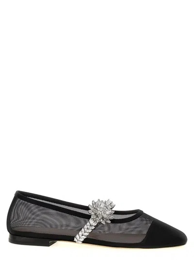 Mach&mach 'lotus' Ballet Flats In Black