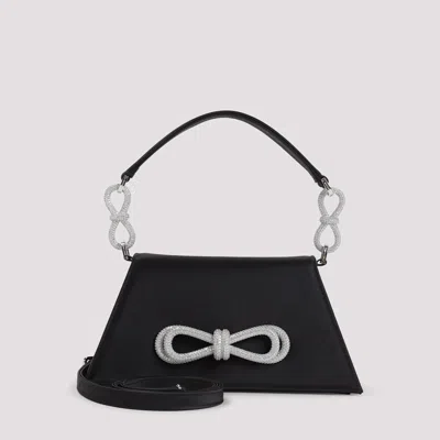Mach&mach Mach &amp; Mach Mach&amp;mach Samatha Double Bow Satin Shoulder Bag In Black