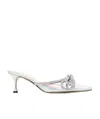 Mach&mach Magic Silver Bow High Heels In White