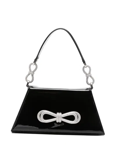 Mach&mach Medium Samantha Bow Detail Tote Bag In Black