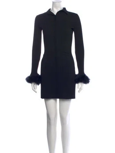 Pre-owned Mach&mach Mini Dress In Black/blue