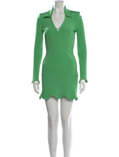 Pre-owned Mach&mach Mini Dress In Green