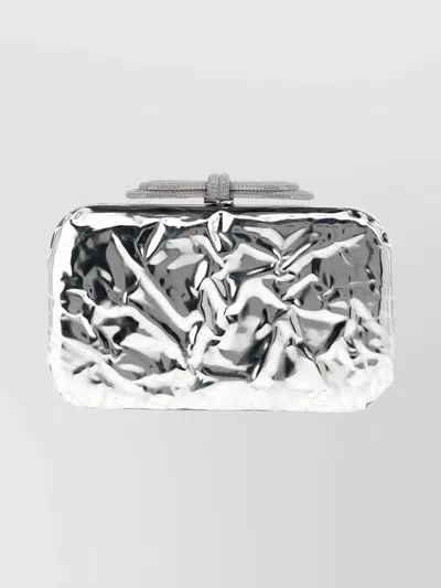 MACH&MACH MIRROR CLUTCH WITH BOW AND CHAIN STRAP
