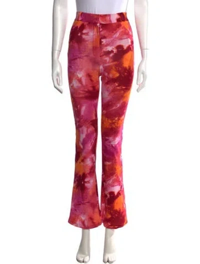 Pre-owned Mach&mach Nylon Flared Pants In Pink