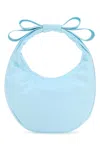 Mach&mach Pastel Light Blue Satin Small Cadeau Handbag In Blue