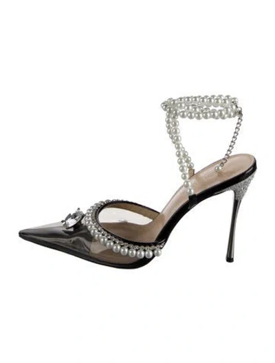 Pre-owned Mach&mach Patent Leather Crystal Embellishments Pumps In Black