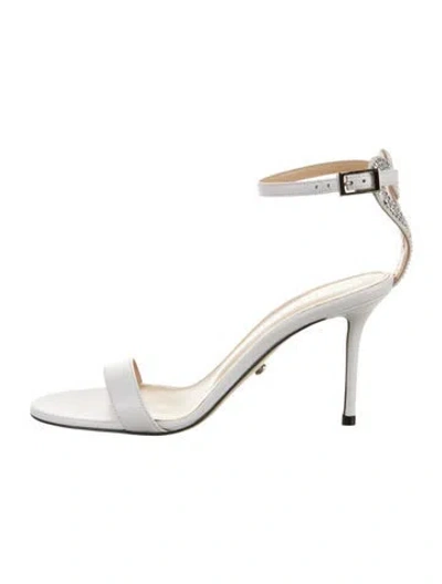 Pre-owned Mach&mach Patent Leather Sandals In Silver