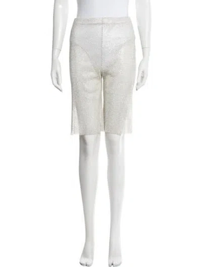 Pre-owned Mach&mach Patterned Knee-length Shorts In White