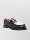 Mach&mach Pearl Embellished Round Toe Loafers In Black