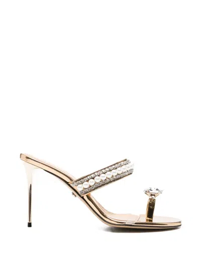 Mach&mach Pearl-embellished Sandals In Pink