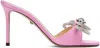 Mach&mach Pink Double Bow 95 Heeled Sandals In Barbie Pink