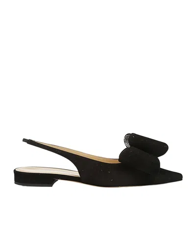 Mach&mach Pointed Flat Shoes In Black