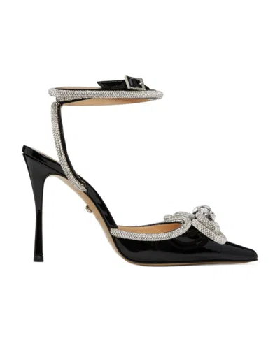 Mach&mach Pointed Knot High-heeled Shoes In Black