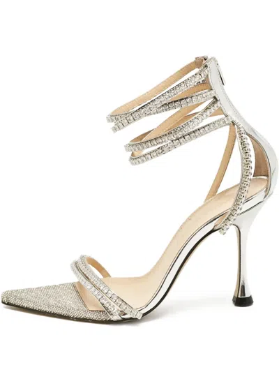 Pre-owned Mach&mach  110mm Gaia Rhinestone-embellished Stiletto Sandals