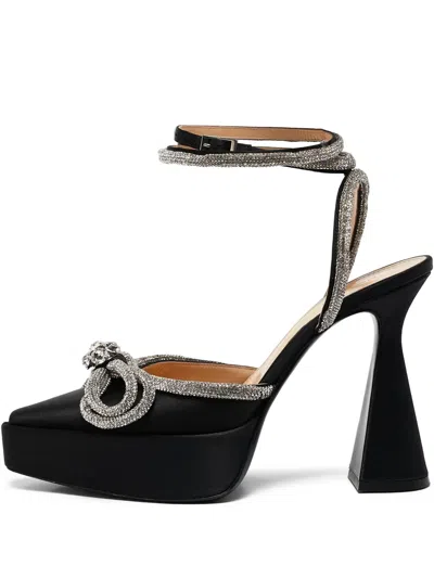 Pre-owned Mach&mach  130mm Crystal Bow Pumps