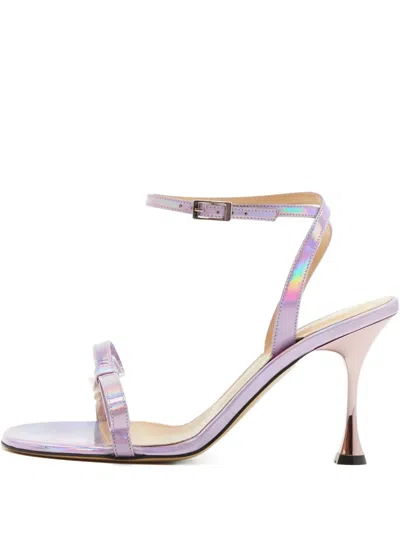 Pre-owned Mach&mach  90mm Iridescent Sandals