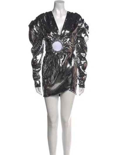 Pre-owned Mach&mach Printed Mini Dress In Multi