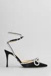 Mach&mach Double Bow 110mm Patent-finish Leather Pumps In Black