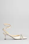 Mach&mach Double Bow 65mm Leather Pumps In White
