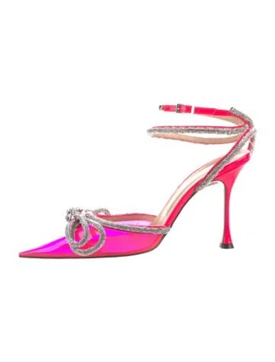 Pre-owned Mach&mach Pvc Bow Accents Pumps In Pink