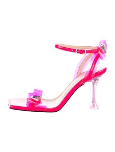 Pre-owned Mach&mach Pvc Bow Accents Sandals