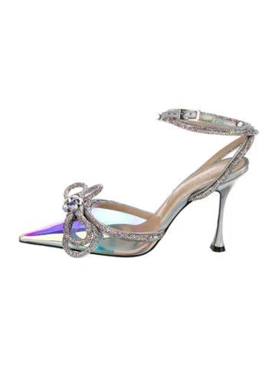 Pre-owned Mach&mach Pvc Bow Accents Slingback Pumps