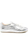 Mach&mach Quilted Leather Sneakers In Silver