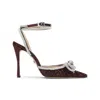 Mach&mach Maroon Pointed Toe Heels In Burgundy