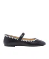 Mach&mach Audrey Crystal-embellished Ballerina Shoes In Black