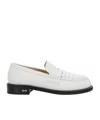 Mach&mach Round Head Loafer Shoes In White