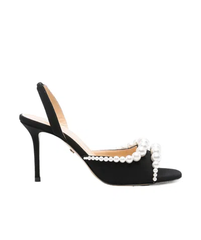 Mach&mach Round-headed High-heeled Sandals In Black