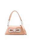 Mach&mach Samantha Crystal-embellished Bow Mini Bag In Nude
