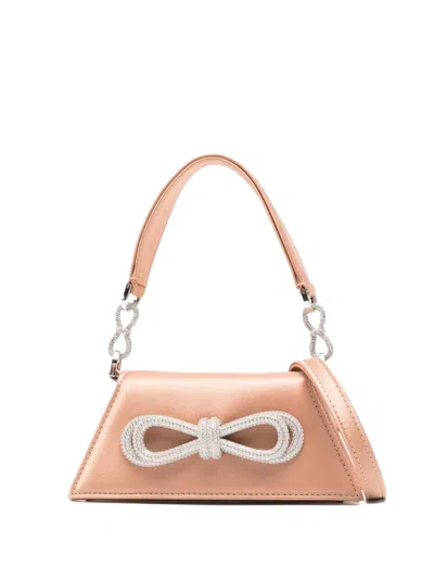 Mach&mach Samantha Crystal-embellished Bow Mini Bag In Nude