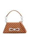 Mach&mach Samantha Crystal-embellished Satchel In Brown