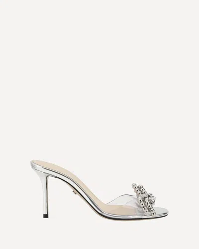 Mach&mach Sandals With Bow In Silver