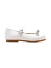 Mach&mach Satin Crystal-bow Ballet Flats